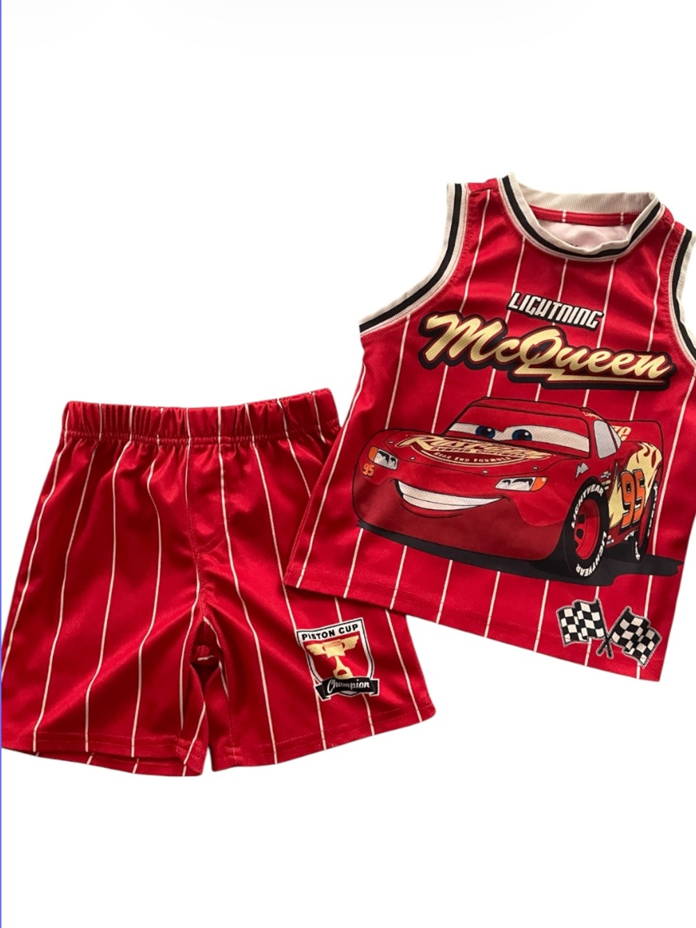 Disney Lightning McQueen Red Kids Matching Set - Tank Top & Shorts
